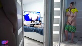 The stepdaughter continued to spy on her stepfather in a daring act
