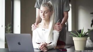 I had a Zoom class with a cute guy and got creampied - Eva Elfie