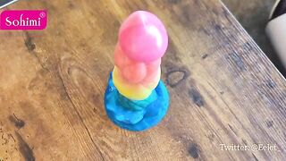 A man showcases his favorite toy and how it enhances their intimate moments