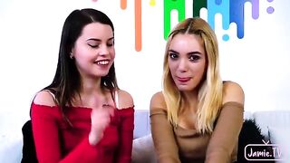 Two cute girls shared a big dick of their friend Nico Nice in an intense threesome