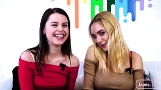 Two cute girls shared a big dick of their friend Nico Nice in an intense threesome