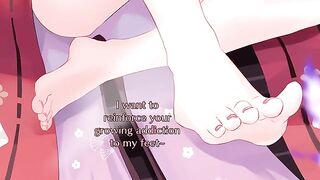 Yae Miko's 5-minute edging with foot fetish twist