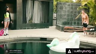 The busty teen Savannah Sixx cheats on her BF with the hot skater Gia Derza