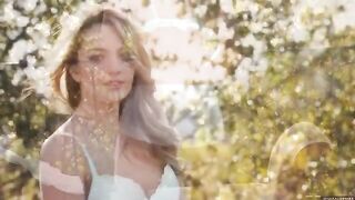 A glamorous girl gets a call from nature and undresses