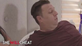 A masseuse, the gorgeous Vina Sky, shows Ember Snow how to engage in intimate acts