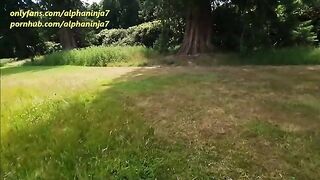 A big facial and outdoor sex on an estate risk