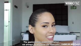 The first time with a big cock for sexy brunette Andreina De Luxe