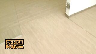 Busty boss Aletta Ocean fucked her secretary in POV style