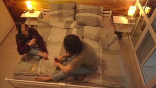 A drunks couple has hidden sex, the guy fucked her in ass
