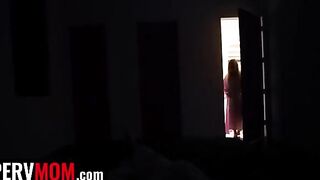 The lucky guy is titty-fucking with his stepmom Jessica Starling in the pool