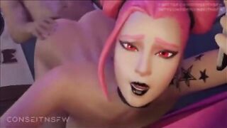 Hentai compilation with Fortnite characters in 3D action