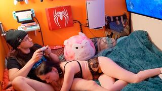 A relaxing blowjob session paired with some Elden Ring action, damn hot!
