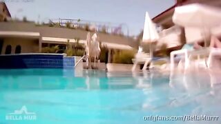 A slutty wife got her big ass oiled and fucked by a stranger on vacation