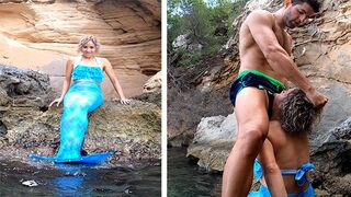 I was sailing with my friends and saw a mermaid