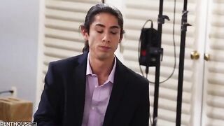 Asian beauty Lulu Chu gets oiled and fucked by a cunning photographer