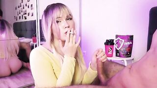 You have two options: to suck a dick or to take a cigarette