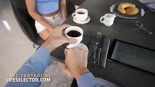 Skinny nanny with tiny tits Candee Licious gets fucked hard by horny guy