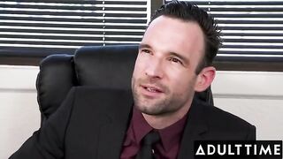 April Olsen gets bent over and fucked by her boss in his office