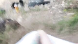 A sexy girl is fucking with a stranger on the beach