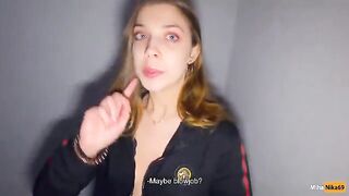 We fucked on the stairs while parents were at home - Cum in panties - POV 4K
