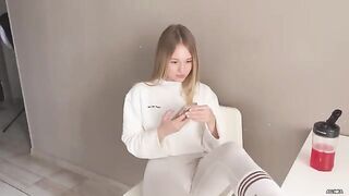 An insolent girlfriend gets fucked after throwing her legs on the table