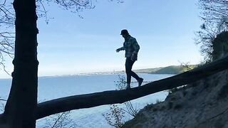 A walk with a Chihuahua around Gdynia Orłowo, exploring abandoned buildings and bold public encounters
