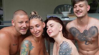 Real amateur foursome sex with two couples - OWIAKS & LeoKleo