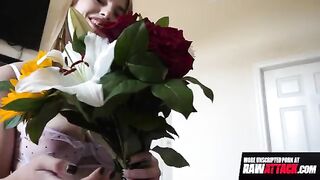 Redhead hottie Octavia with huge boobs enjoys getting fucked hard