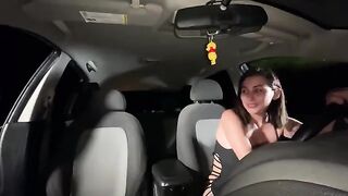 My girlfriend consoles me in the car with a friend