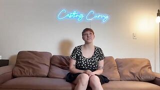 First porn casting for big tits artist with Curvy