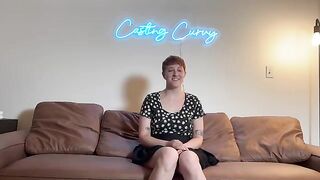 First porn casting for big tits artist with Curvy