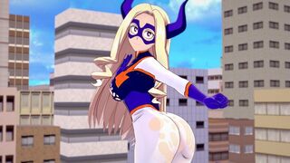 Mt. Lady from My Hero Academia gets her juicy boobs shaken for cum