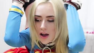 Candy White in bondage doggystyle, deepthroat oral, and rough action