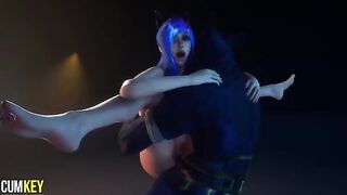 A sexy cat girl is being bred with a furry monster in this 3D porn