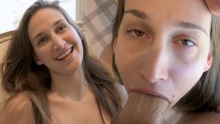 The girl next door, Mystica Jade, turns into a whore when she sees James Deen’s big dick