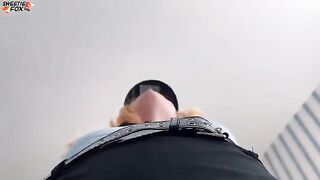 A sexy surprise in a police suit sat on my face