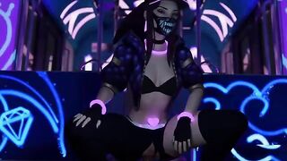Hentai 3D with League of Legends characters Ahri and Akali in a compilation