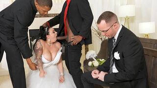 Payton Preslee's wedding turns into a wild interracial threesome adventure