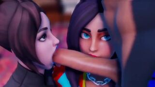 Compilation of blowjobs in Fortnite, where the guys cum on the girls’ faces