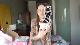 I tried on See Through Lingerie and I couldn't resist, Natasha Kirsten got me fucked on camera