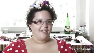 An Amateur Girl Plays with Her Shaved Pussy Using Her Finger in a Steamy Ersties Video