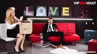 A cute girl Claudia Bavel has sex with her new boyfriend on camera