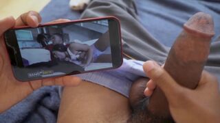 Lil D jerks off to his own porn featuring Julz Gotti