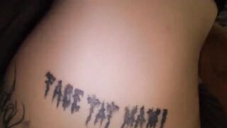 A girl was roughly fucked by her boyfriend, and he came inside her