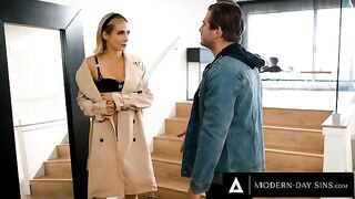 Aiden Ashley gets punished for being with her friend in this intense scene