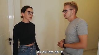 The husband watches his wife getting fucked by a realtor for a discount in HD