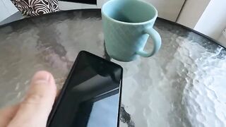Pervert boy fucks his sexy stepmom in the kitchen