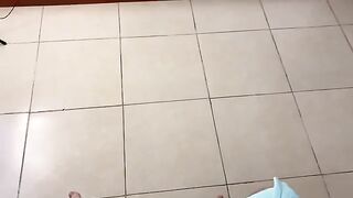 A girl massages her best friend's stepson and gets a mouthful of cum
