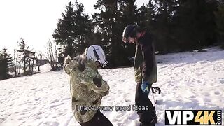 Hunter picked up a skier and fucked her in POV style