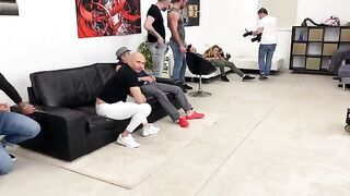 Monika Fox, Russian star, gets banged by 7 guys, drinks urine, in wild backstage action
